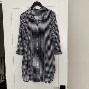 NWOT J.Crew Gingham Button-down Swim Cover Up